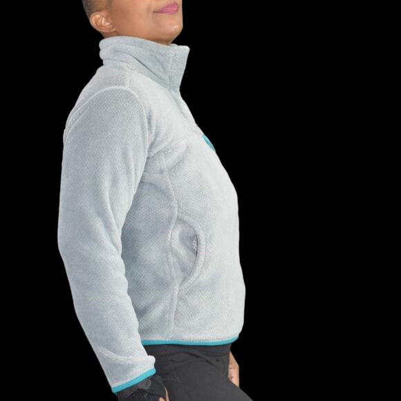 Patagonia ReTool Snap T Grey Pullover Fleece Turquoise Style 25442 Size Small - Picture 3 of 12